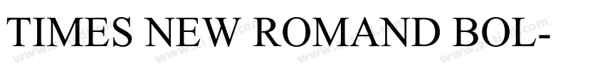 TIMES NEW ROMAND BOL字体转换
